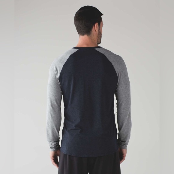 Lululemon Bodhi Long Sleeve L Heathered Inkwell Grey Vitasea - Picture 14 of 16